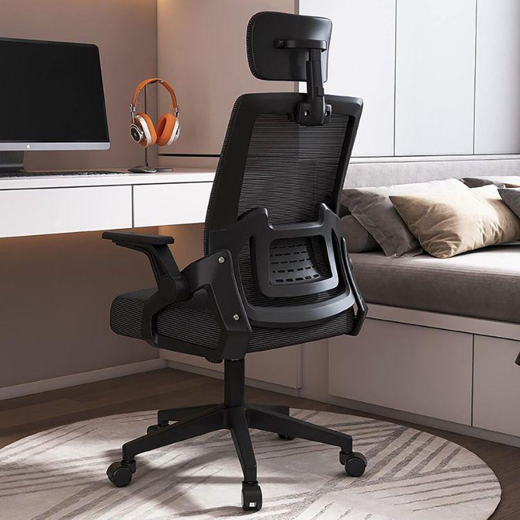Silla Oficina Con Cabecero Ergonómico Malla Mesh Home Office-1