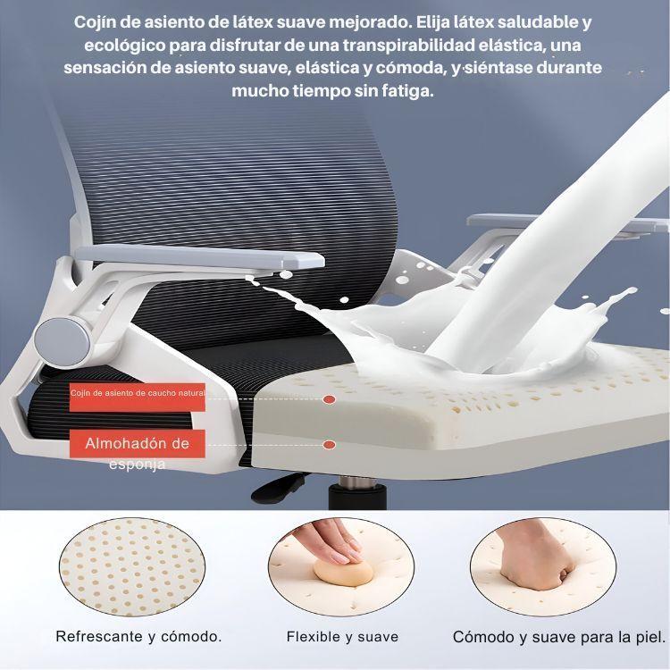 Silla Oficina Con Cabecero Ergonómico Malla Mesh Home Office-7
