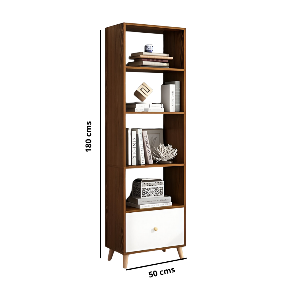 Estante Organizador Con 4 Niveles y Cajón 180x50x30-1