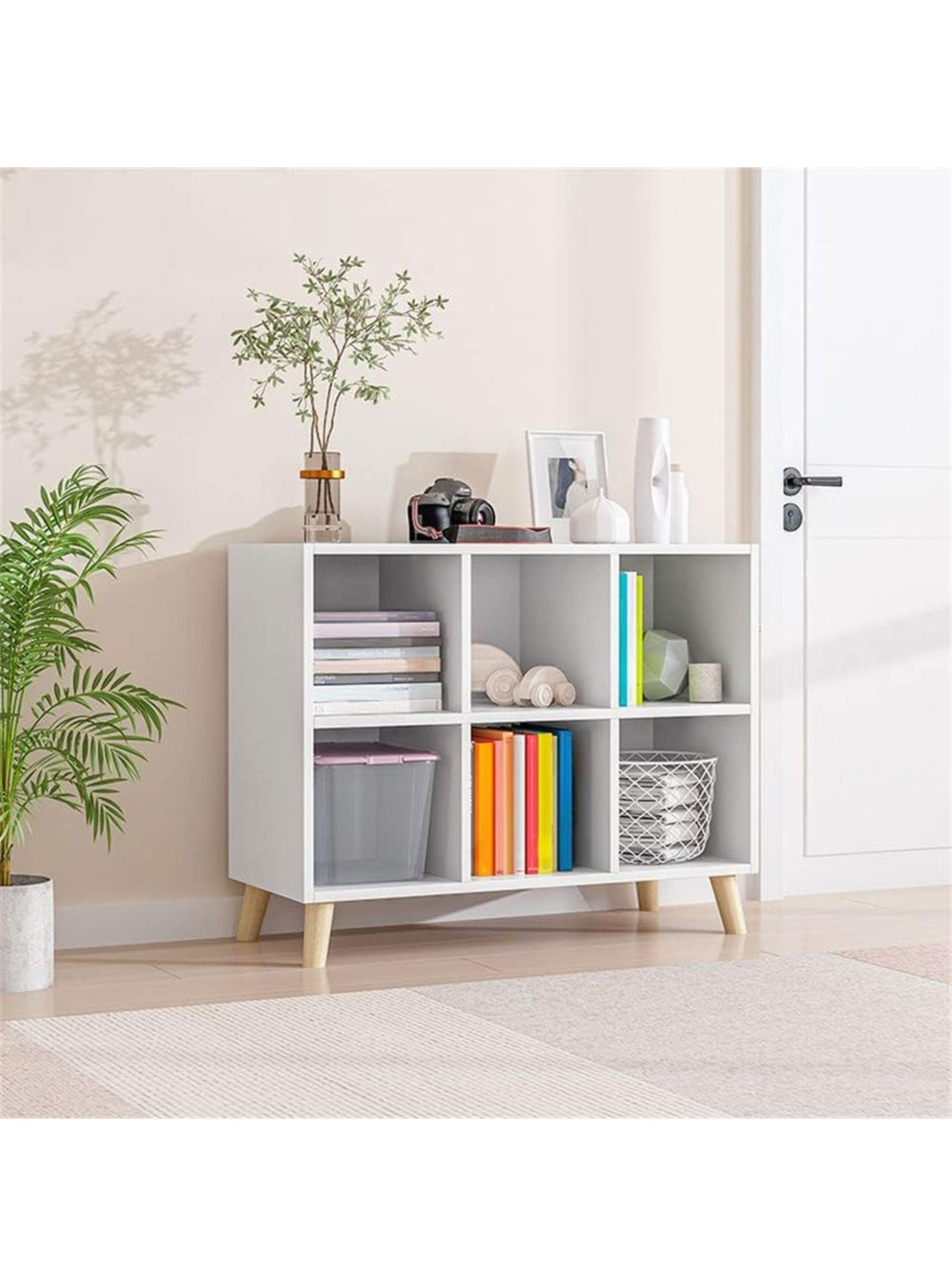 Estantería De Madera de 6 Niveles 36.5" x 11.8" x 28.5"-3