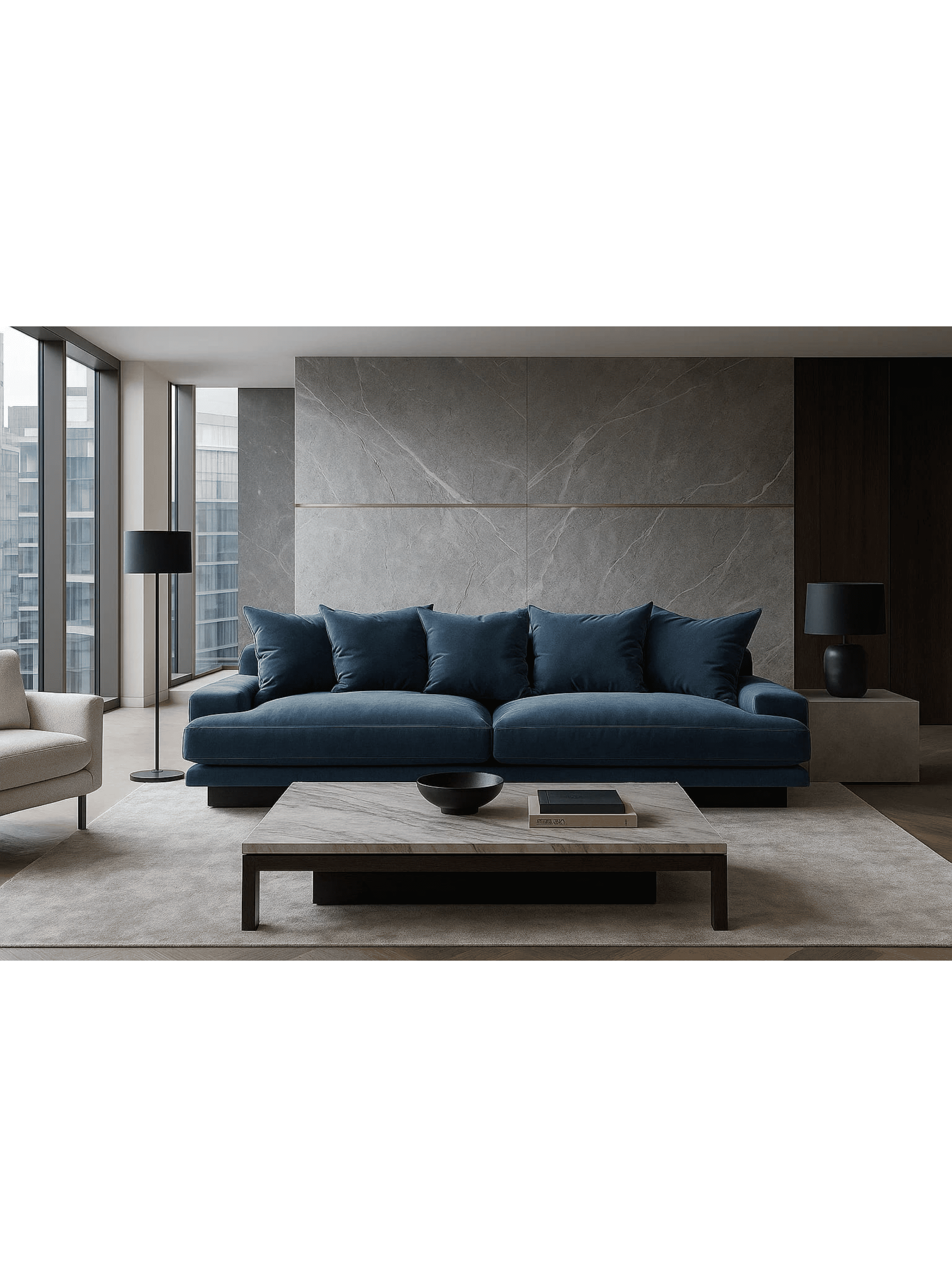 Sofa Livorno 3c Felpa Gris-2