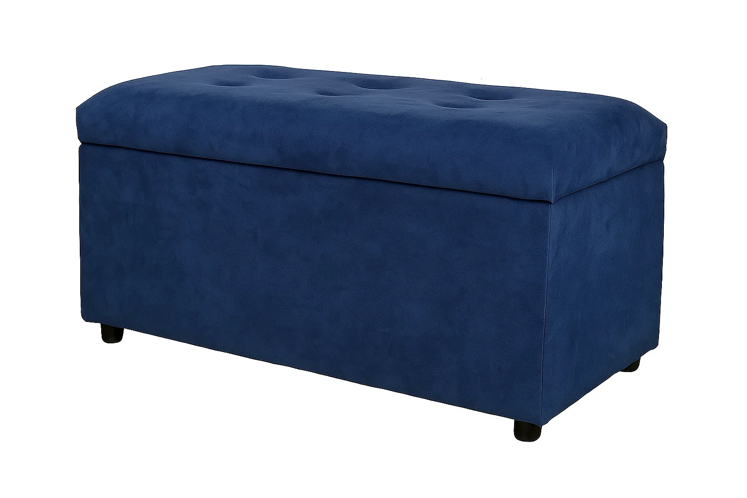 Banqueta Baul Azur Luxe Felpa Azul-0
