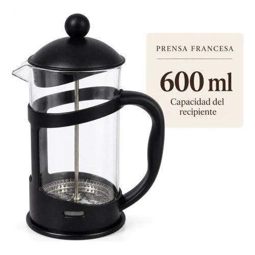 Prensa Francesa Vidrio 600 ml Negra-1