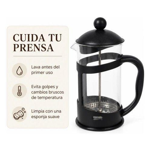 Prensa Francesa Vidrio 600 ml Negra-2
