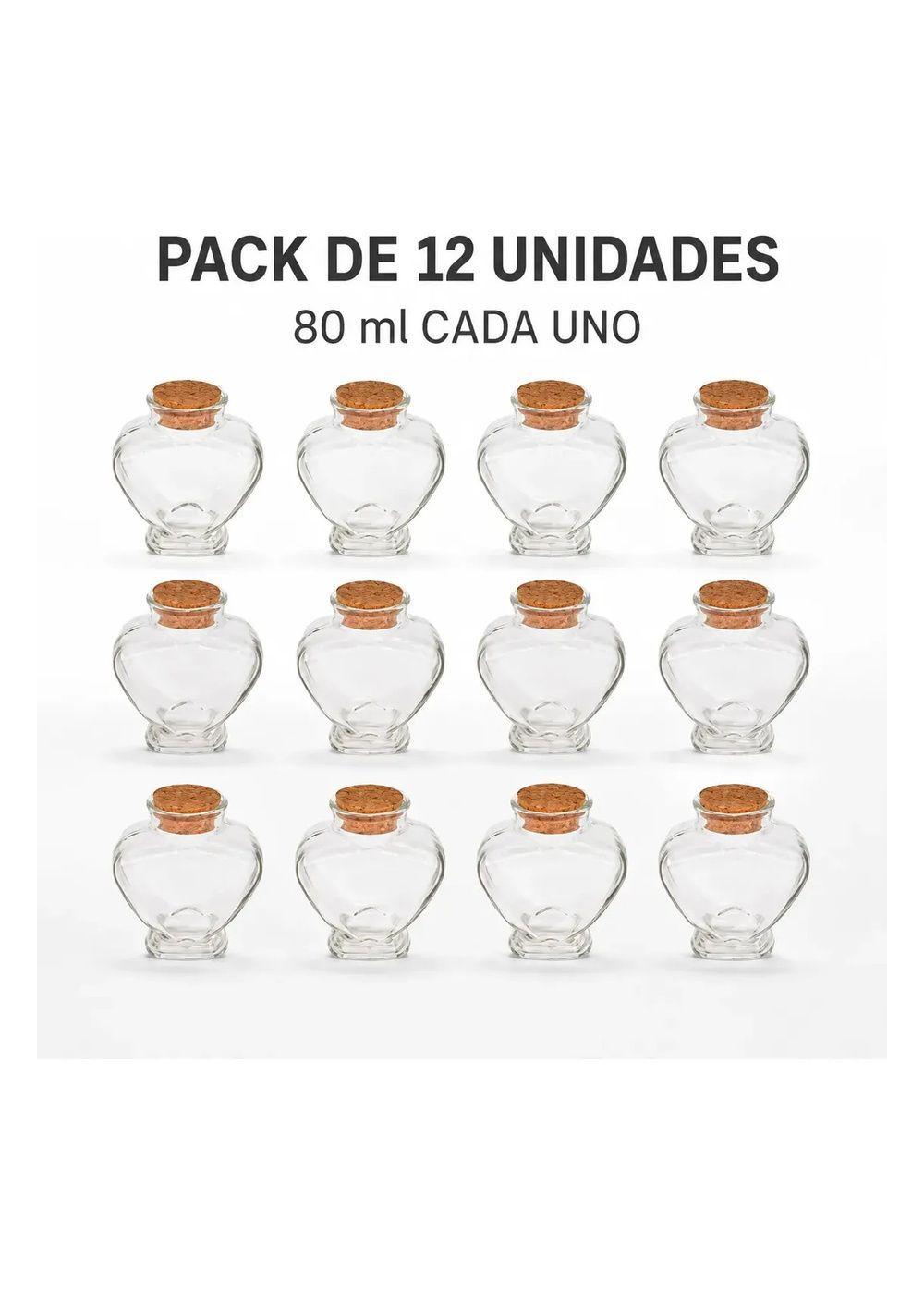 Pack 12 Frascos Coraz n Vidrio 80 ml con Corcho-2