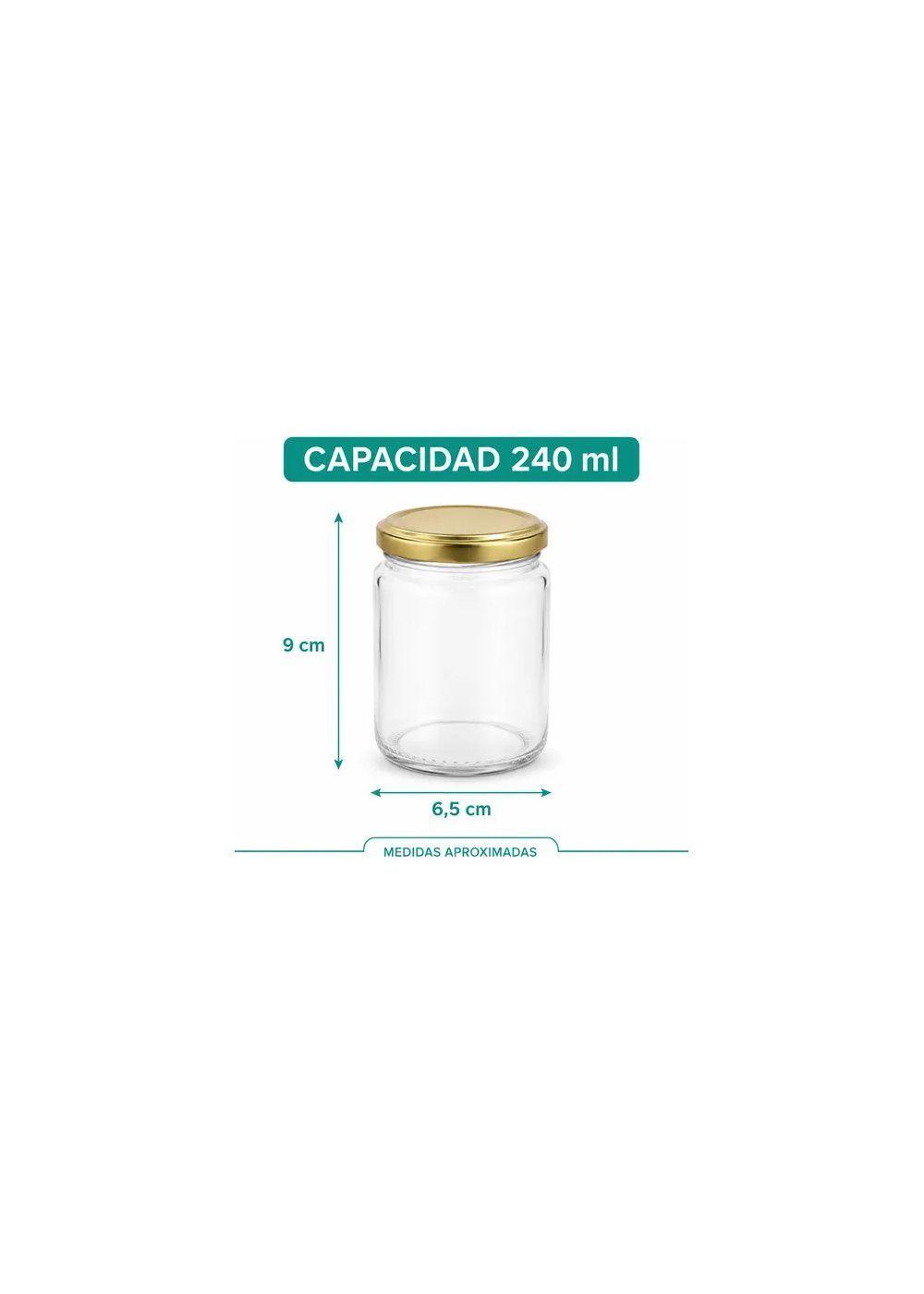 Pack 12 Frascos Conserveros Vidrio 240 ml Tapa Metal-1