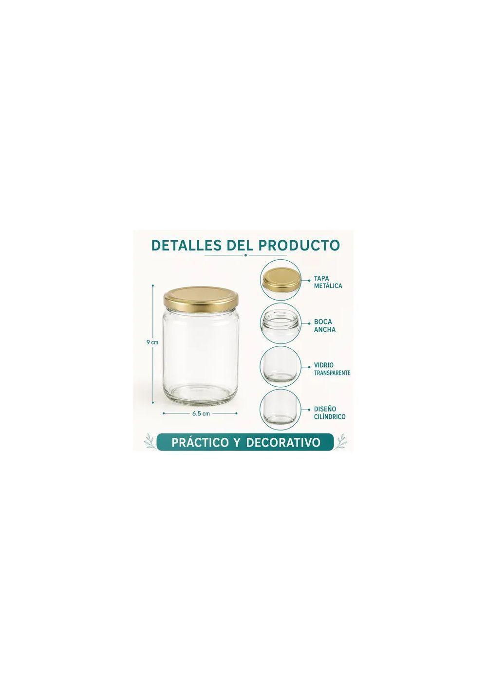 Pack 12 Frascos Conserveros Vidrio 240 ml Tapa Metal-2