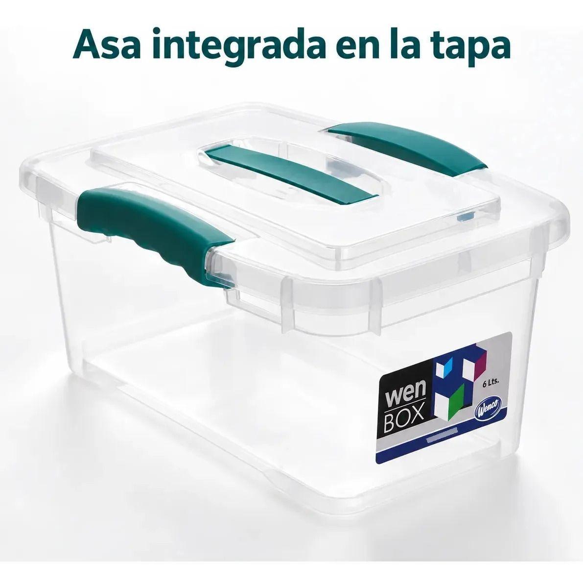 Pack 2 Cajas Organizadoras de Plastico con Tapa 6 Litros-2