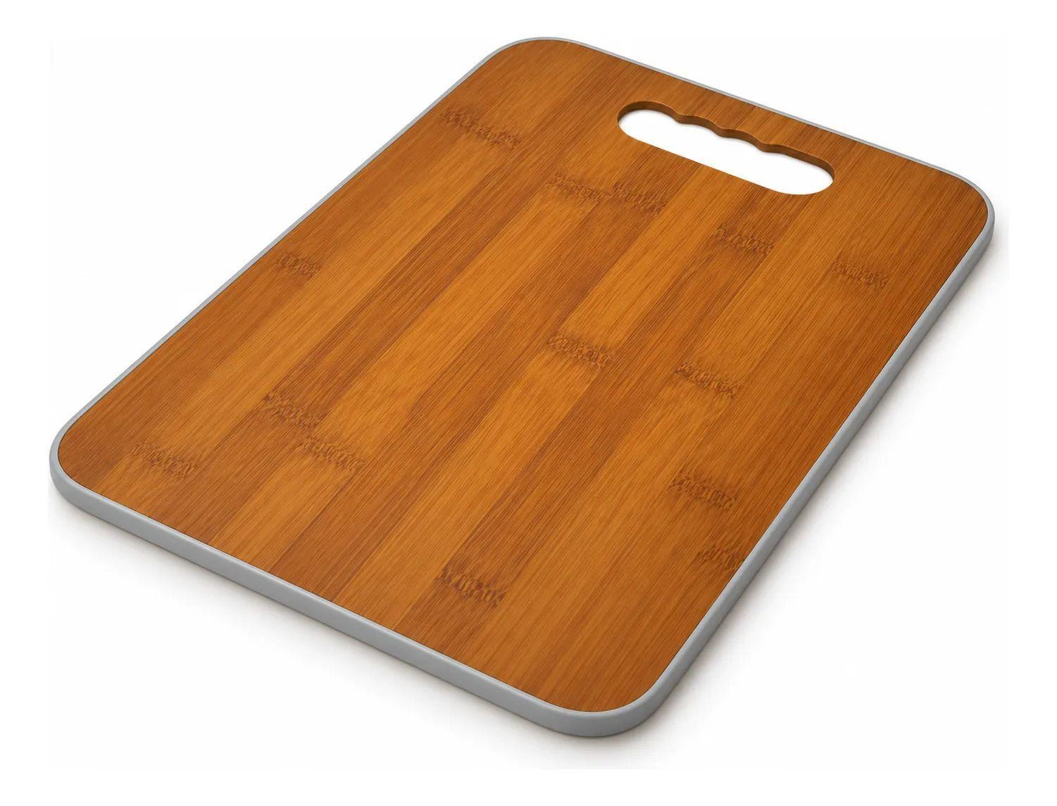 Tabla de Picar de Bambu Rectangular 40 x 30 cm con Asa-0