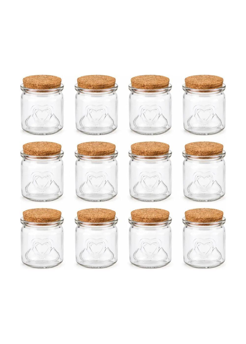 Pack 12 Frascos Vidrio 150 ml Coraz n y Corcho-0