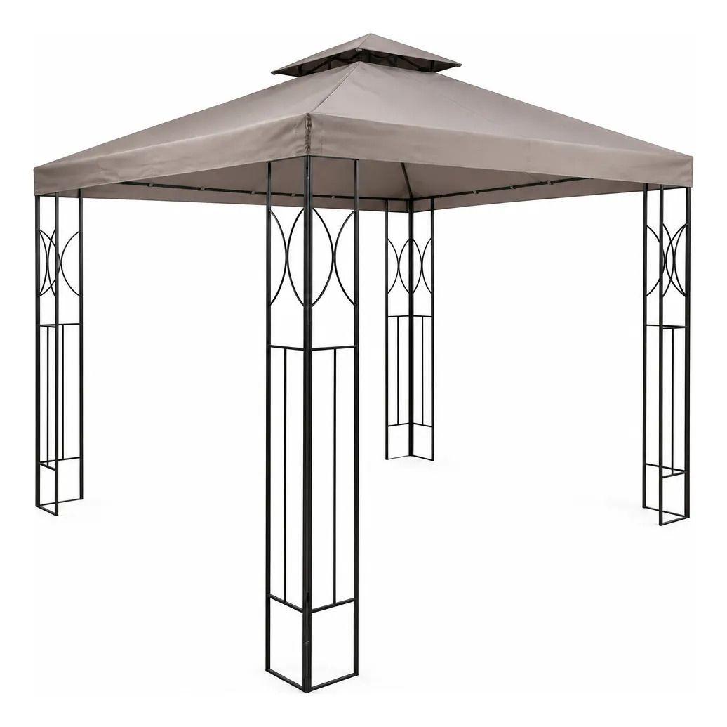 Toldo Pergola Just Home Taupe 295 x 295 x 270 cm-0