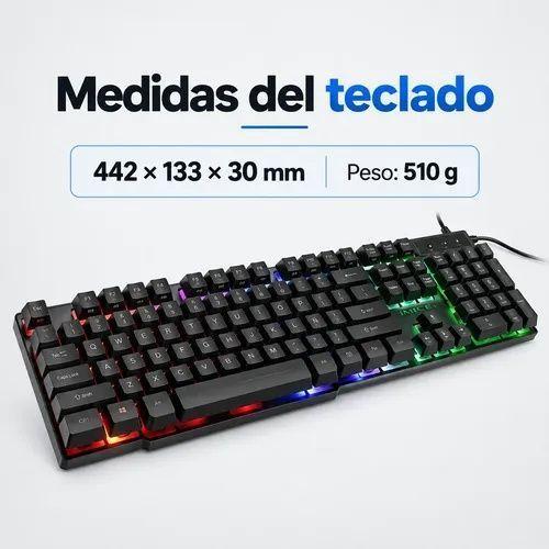 Kit Teclado y Mouse Gamer iMICE AN300 con Cable RGB Negro-1