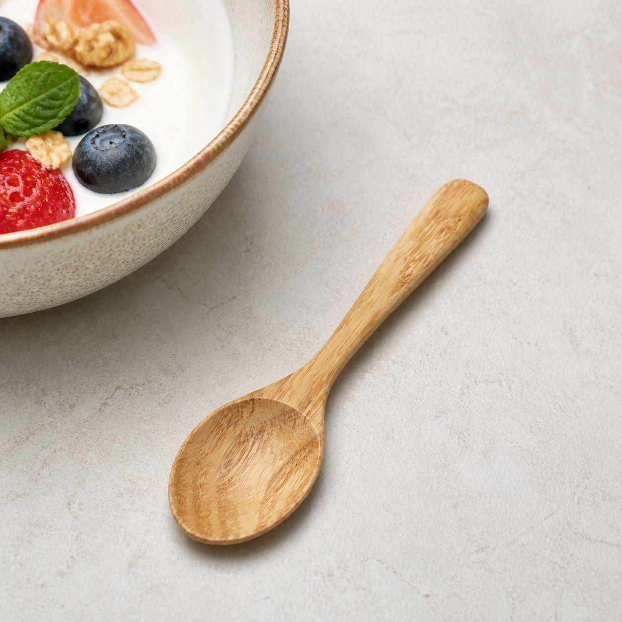 Cuchara de Bamb 18 x 4 cm Utensilio de Cocina-1