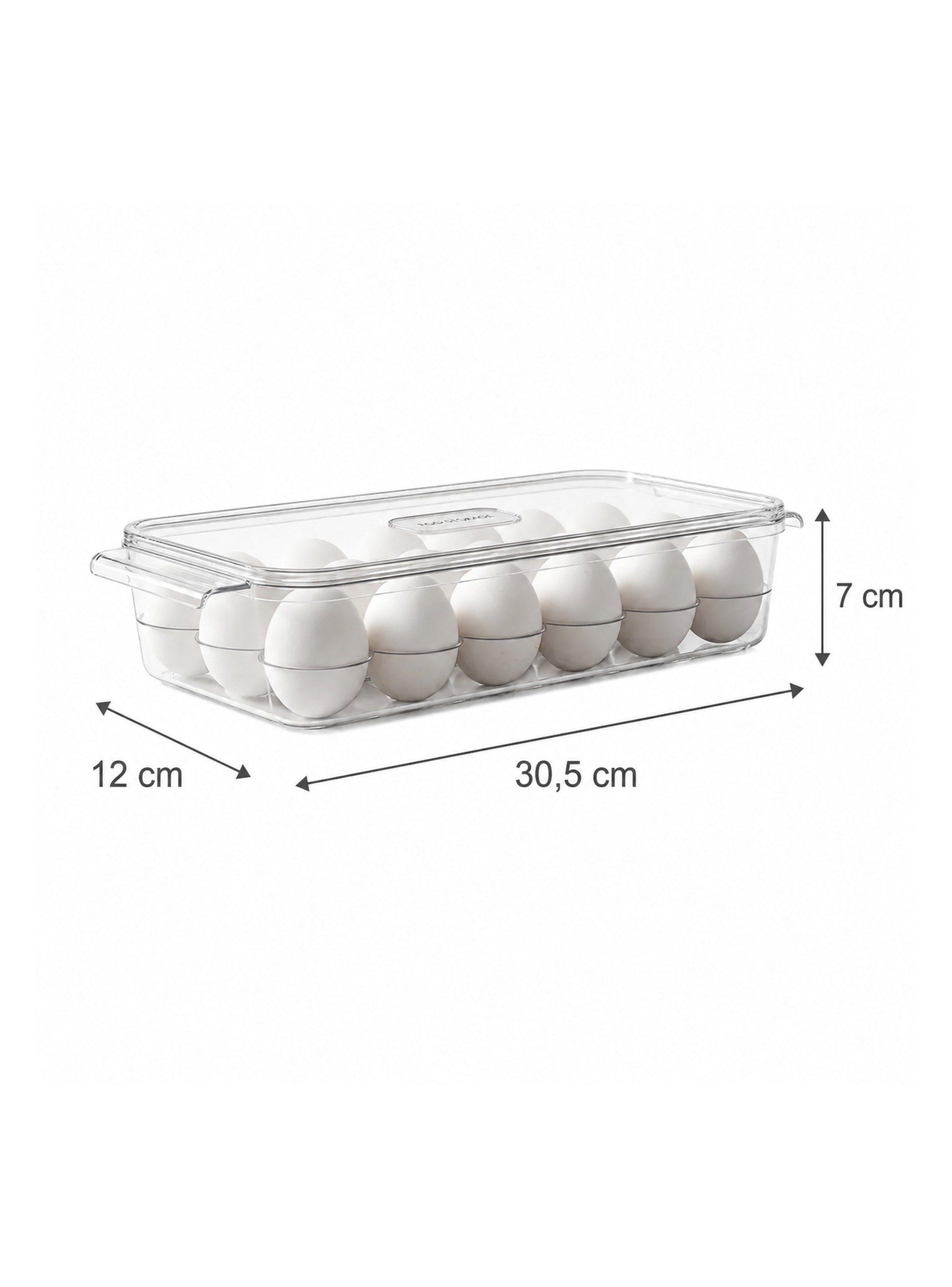 Porta Huevos Refrigerador Apilable con Tapa 12 Unidades-2