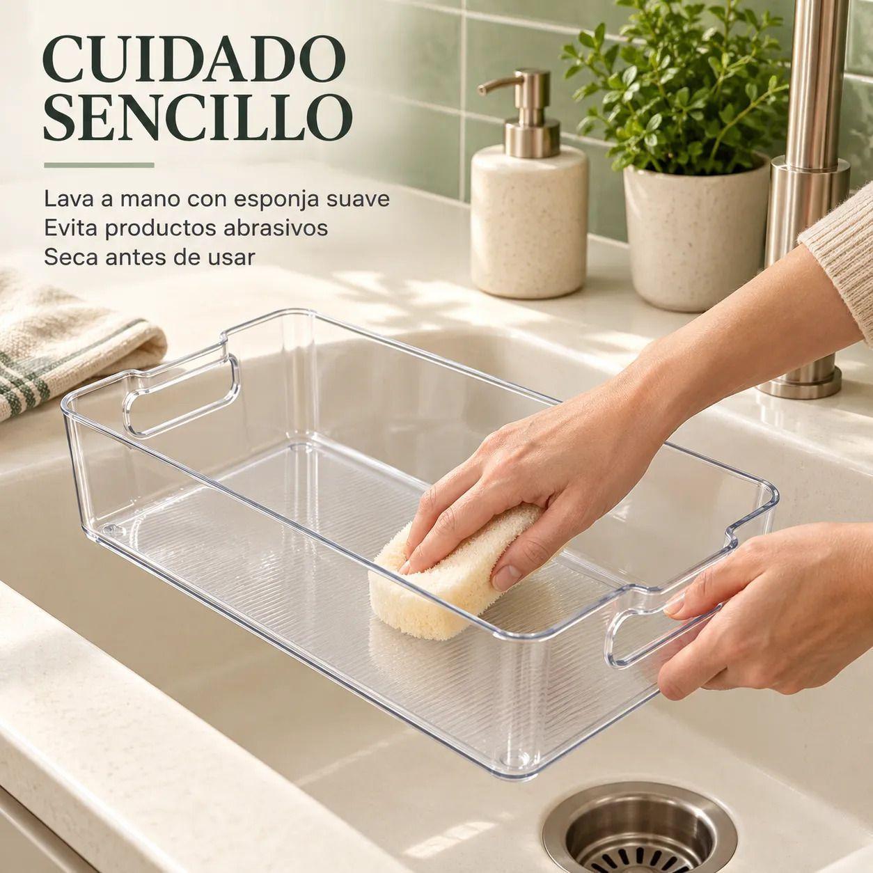 Caja Organizadora para Refrigerador Transparente 32 5 x 21 x 8 5 cm-2