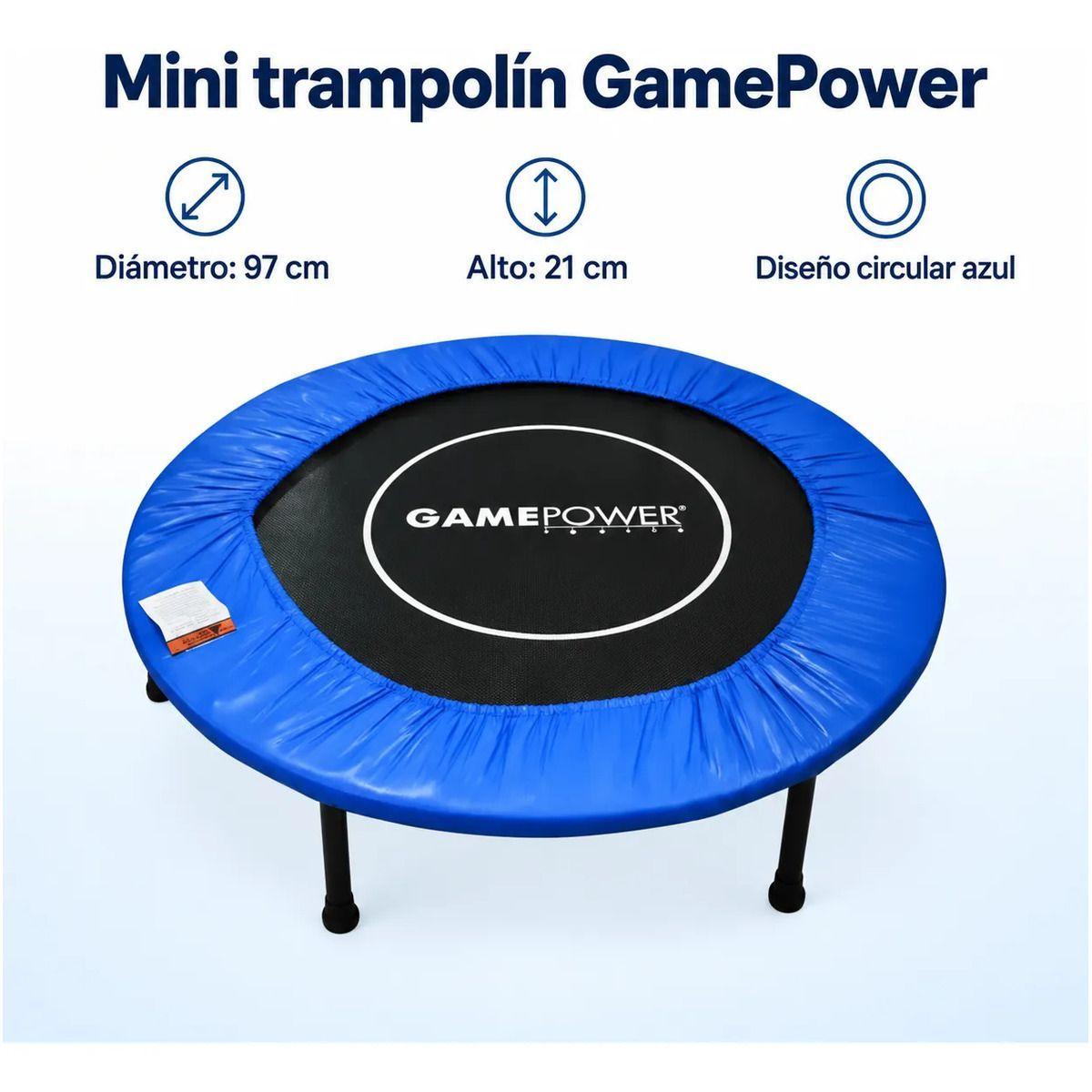 Mini Trampolin Gamepower GPMT 38 de 97 x 21 cm Azul-2