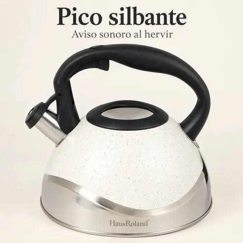 Tetera de Acero Inoxidable 3 Litros Blanca-2