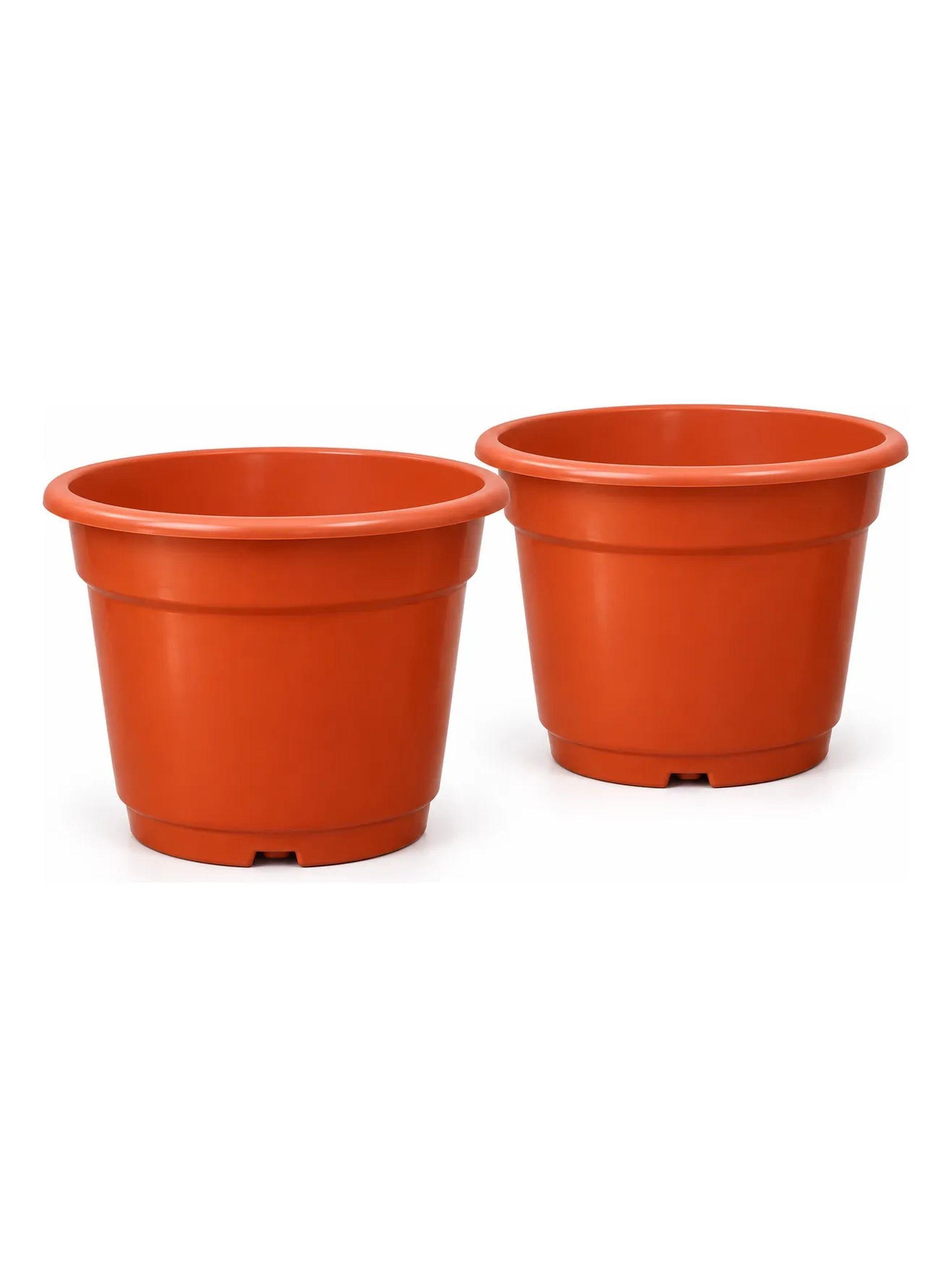 Pack 2 Macetas de Plastico N28 Terracota 28 x 23 cm-0