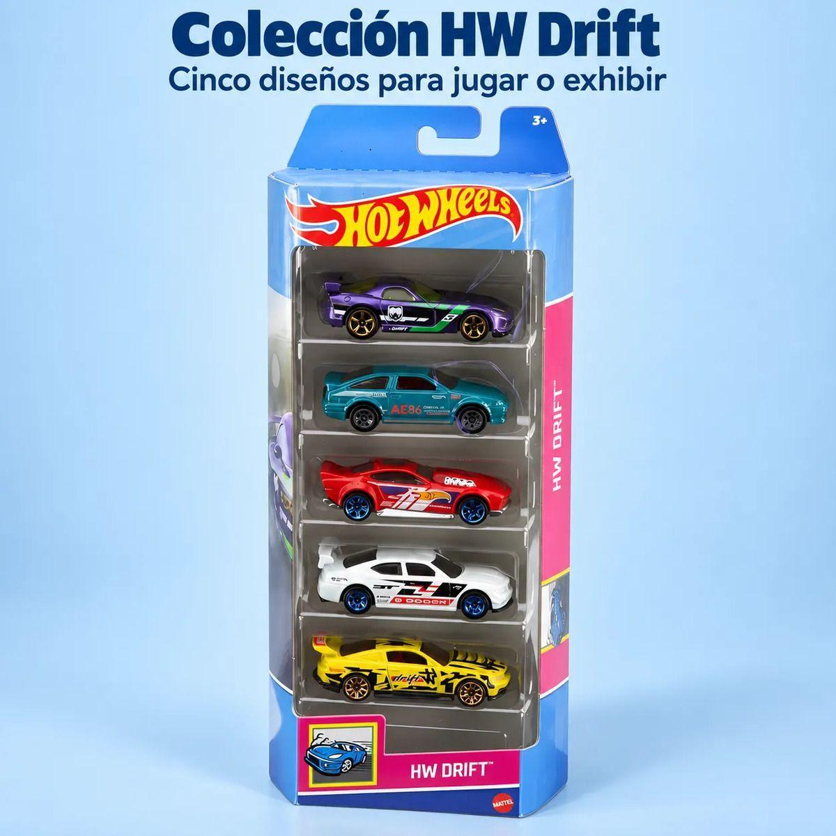 Pack de 5 Autos Hot Wheels Drift Pack 2023 Mattel Escala 1 64-2