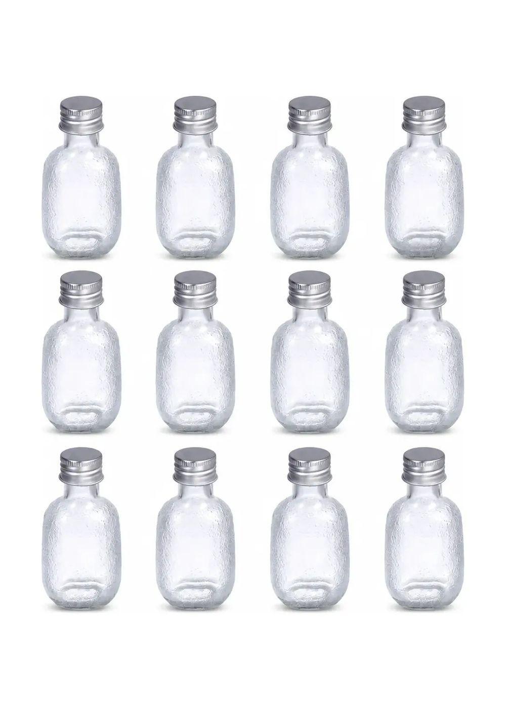 Pack 12 Botellas Vidrio Texturizado 50 ml Aluminio-0
