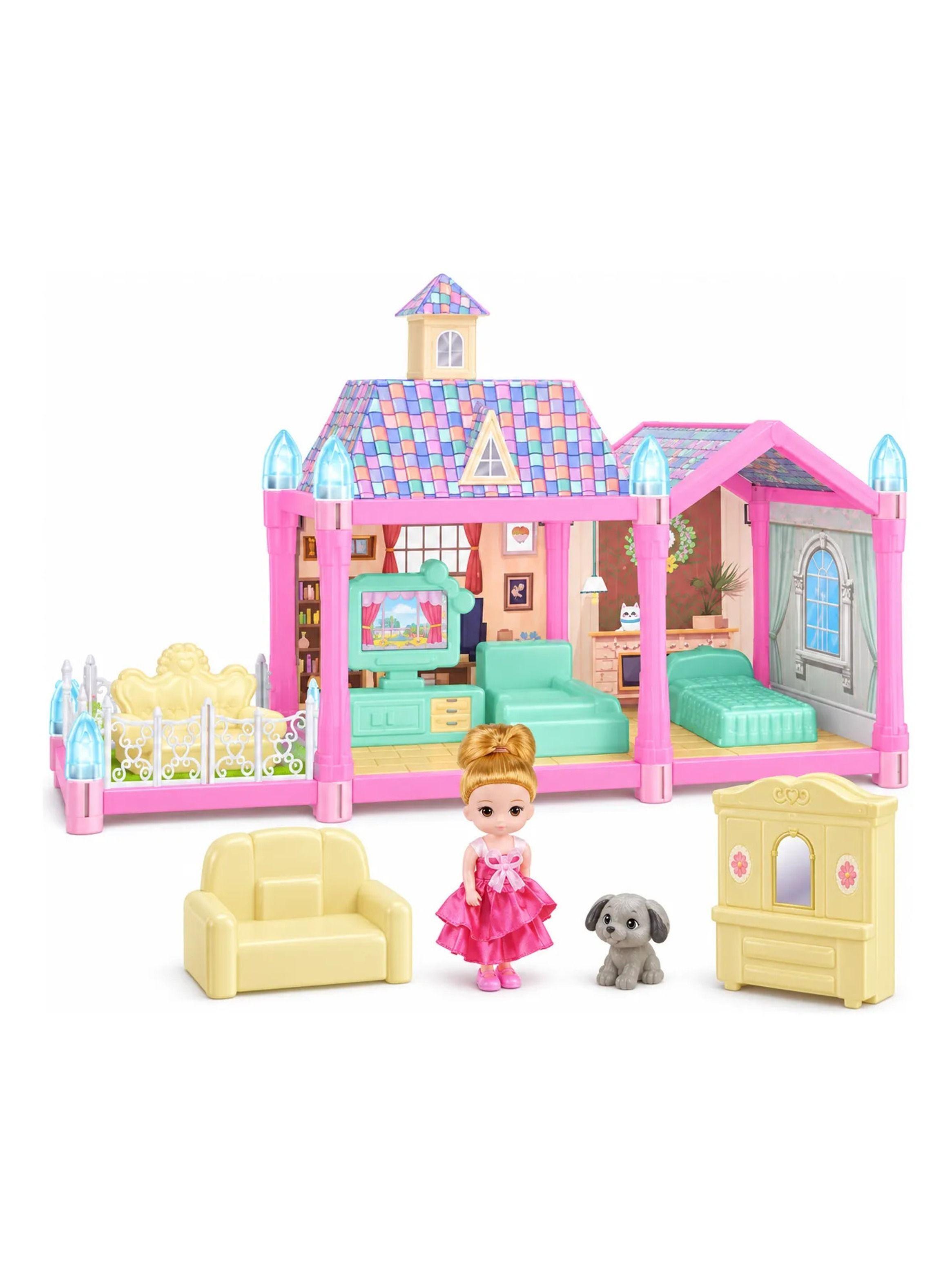 Casa de Mu ecas Armable 71 Piezas con Muebles 40 x 14 x 24 cm-0