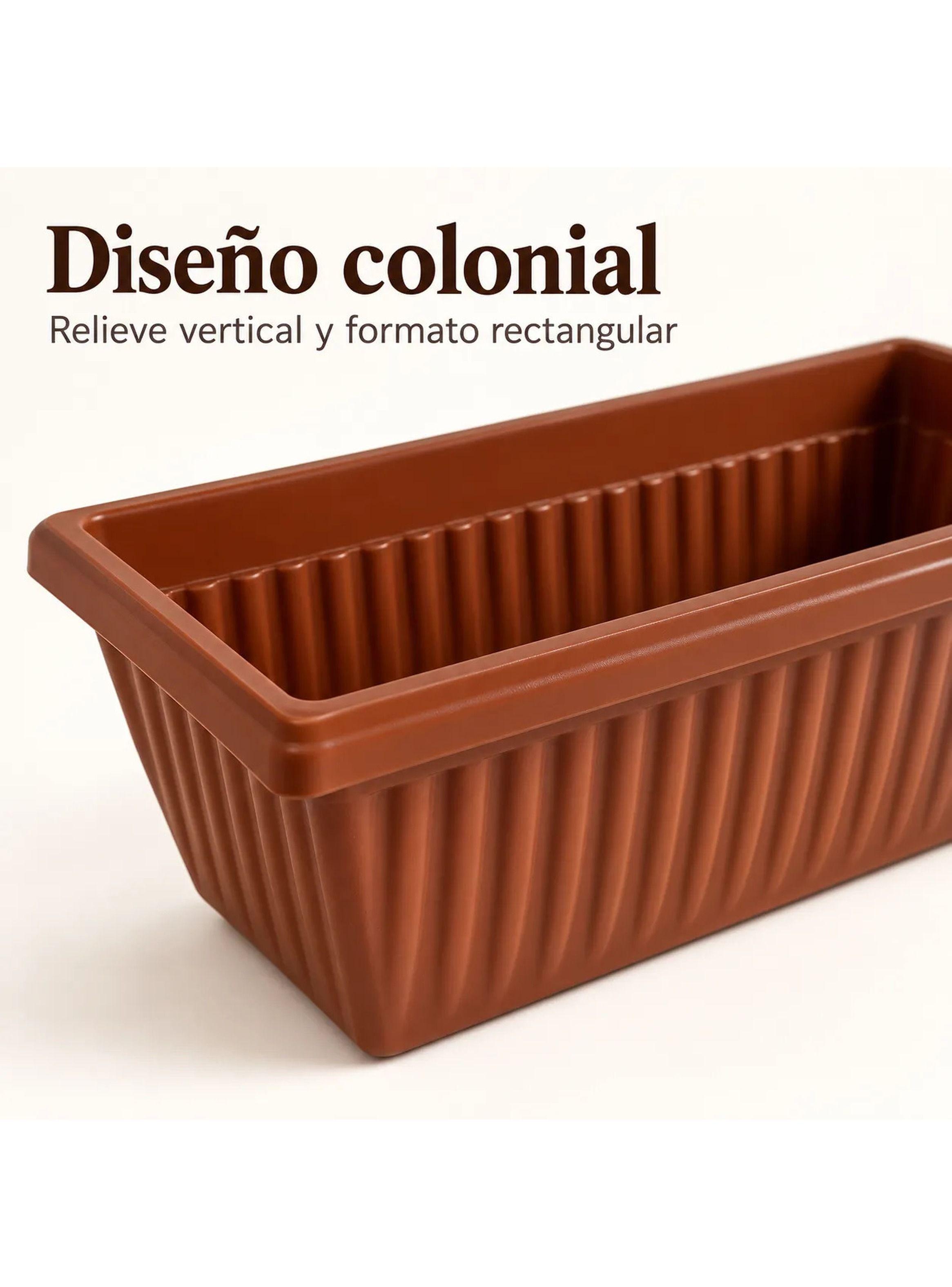 Pack 2 Jardineras Coloniales 50 x 23 x 16 cm Burdeo-2