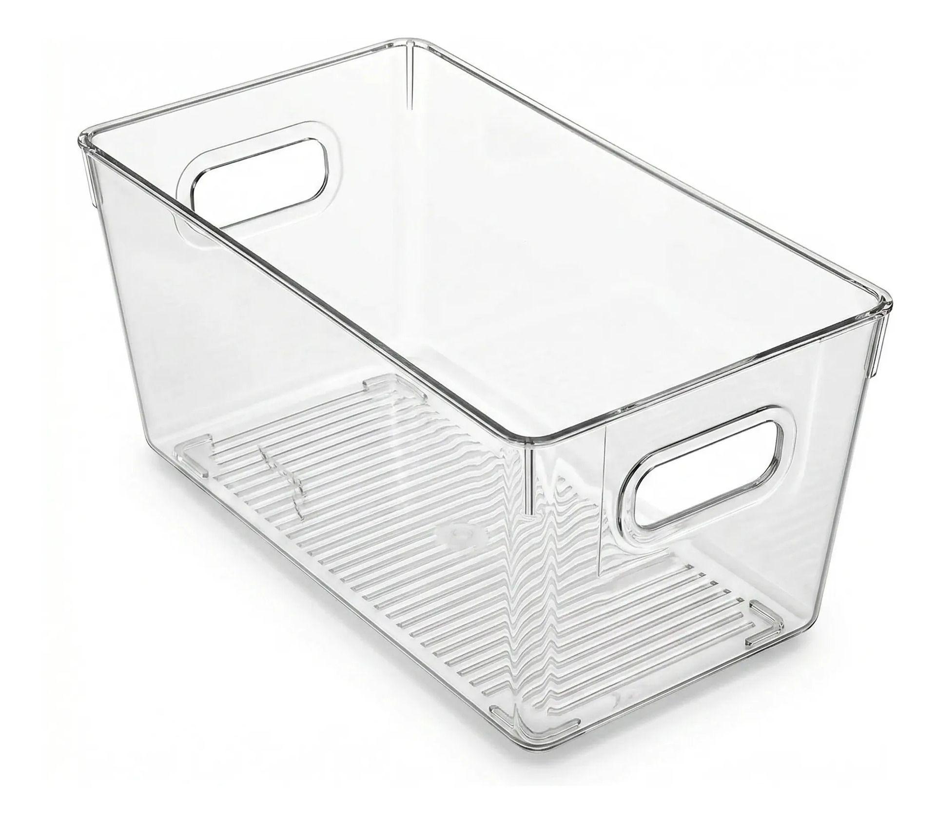 Caja Organizadora para Refrigerador Transparente con Asas 26 5 cm-0