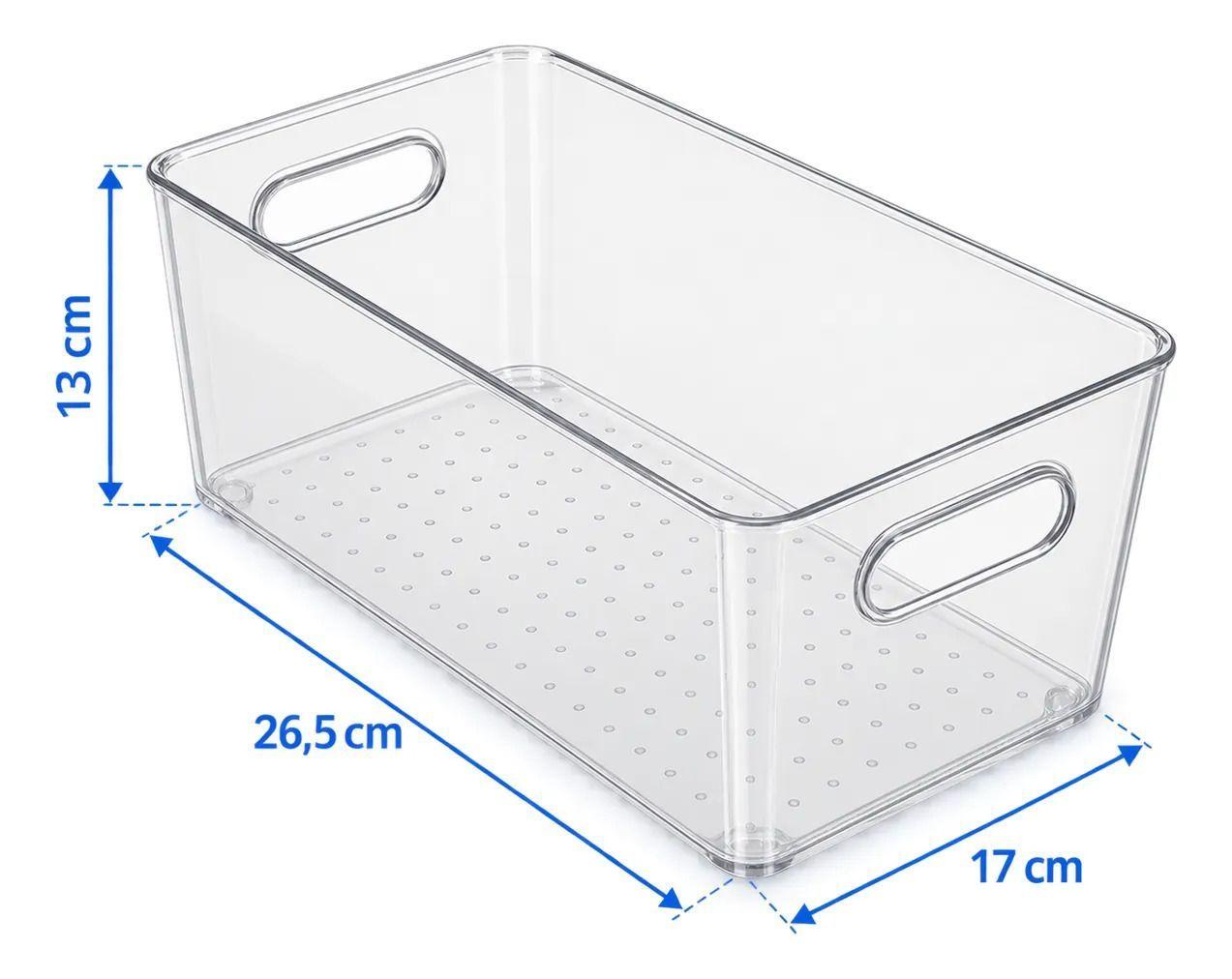 Caja Organizadora para Refrigerador Transparente con Asas 26 5 cm-1
