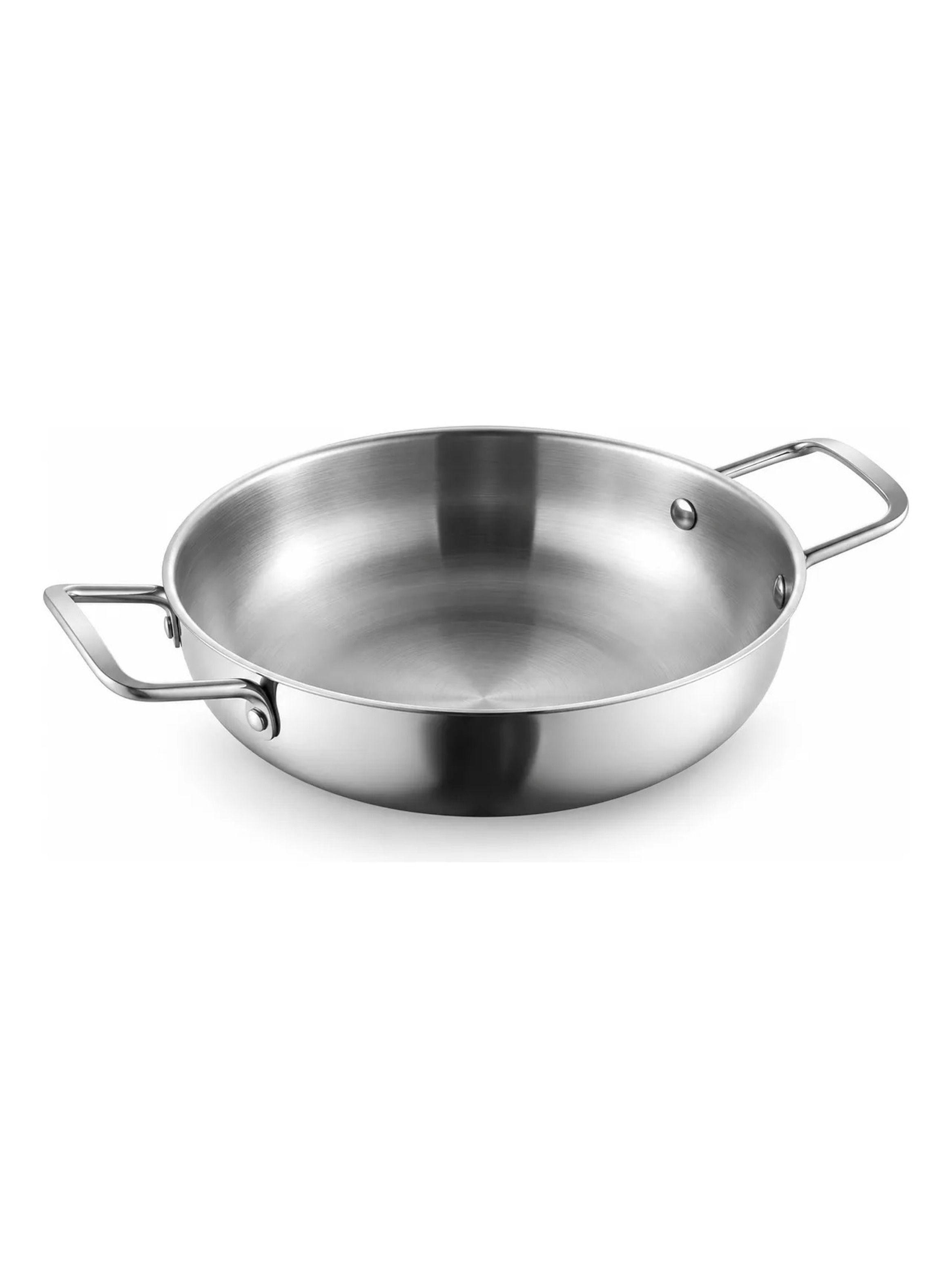Sarten de Acero Inoxidable 18 cm con Dos Asas-0