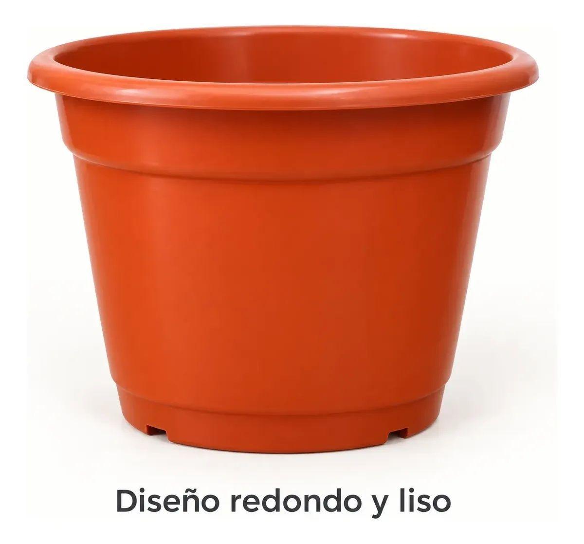 Maceta de Plastico Duro N28 Terracota 28 x 23 cm con Drenaje-2