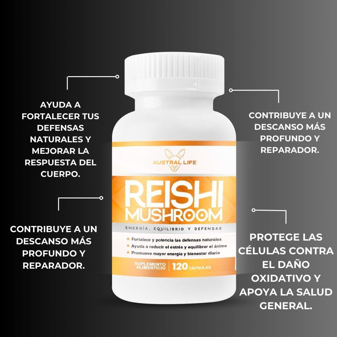 Reishi Mushroom 1000mg 120 C psulas Austral Life-2
