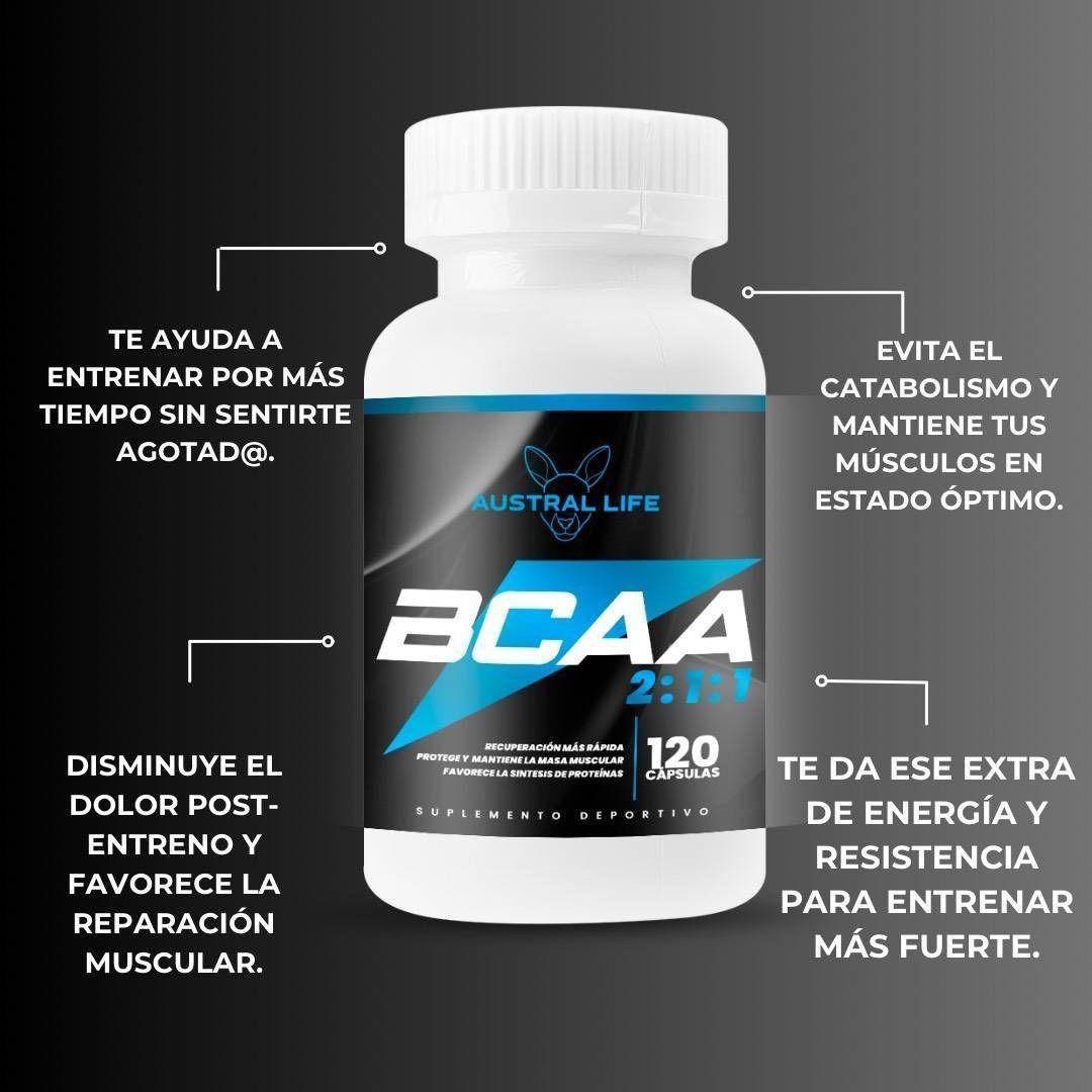 Aminoacidos BCAAs 2 1 1 120 Capsulas Austral Life-1