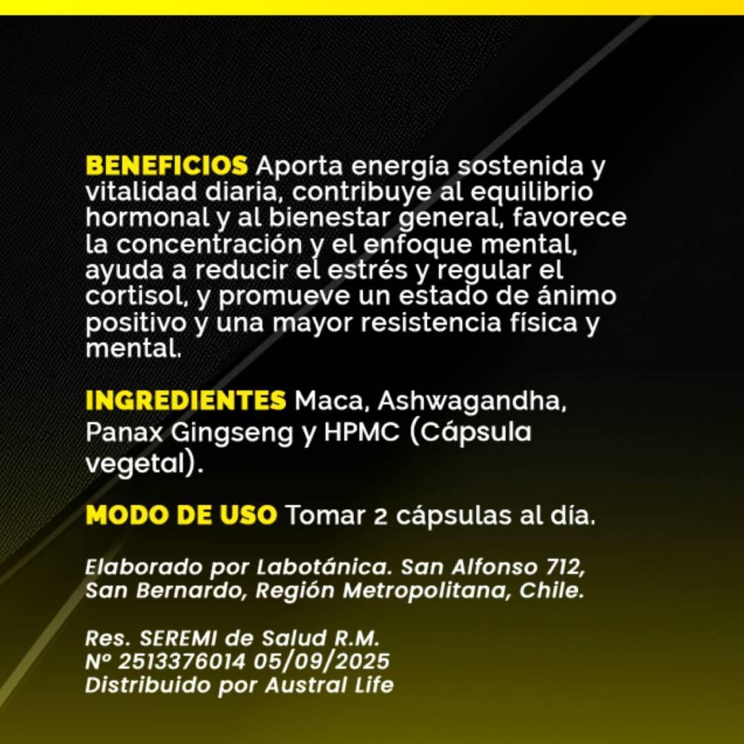 Maca Ashwagandha Panax Ginseng 120 C psulas-2