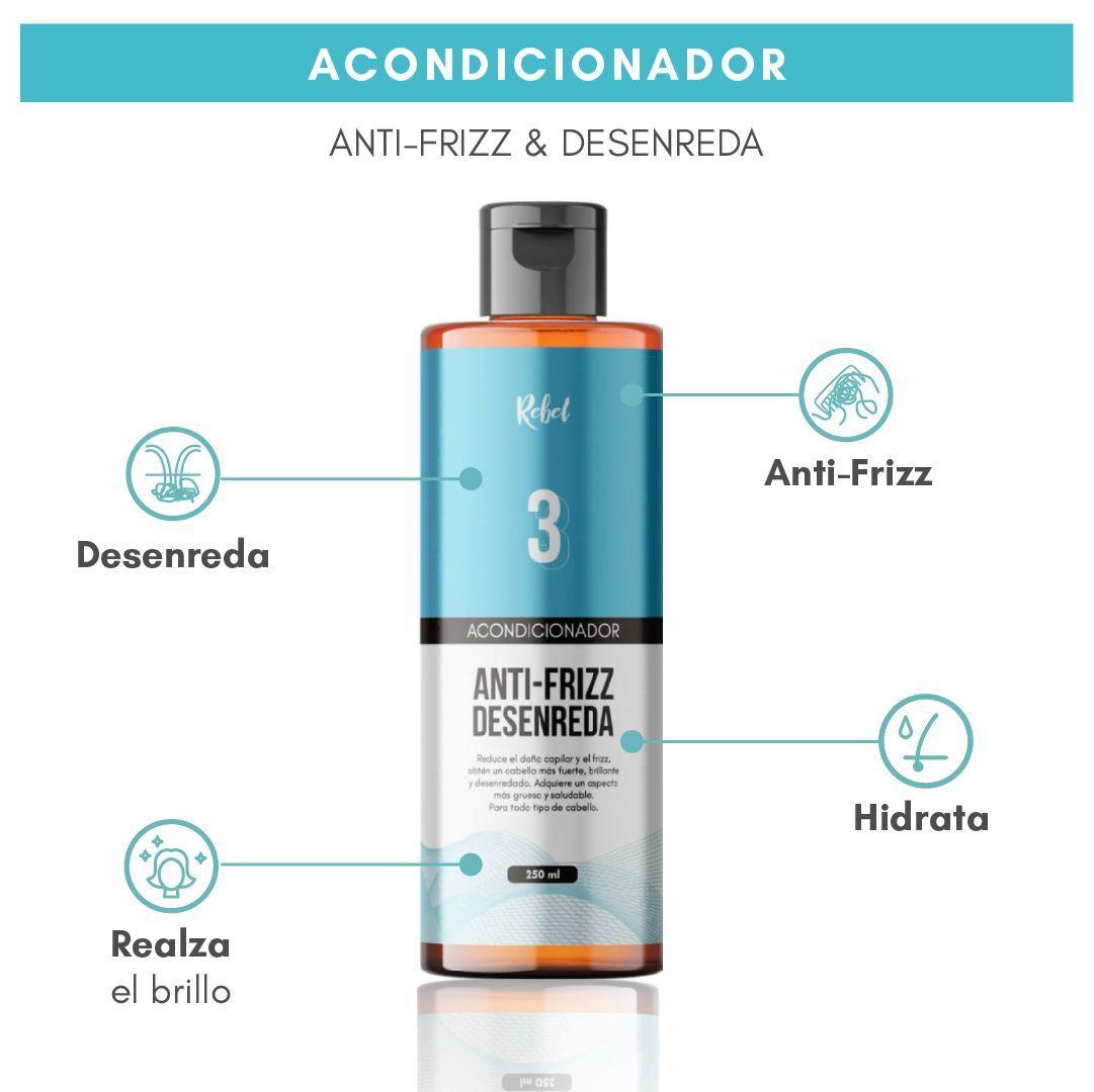 Acondicionador Anti-Frizz, Desenreda y Brillo - Paso 3-4