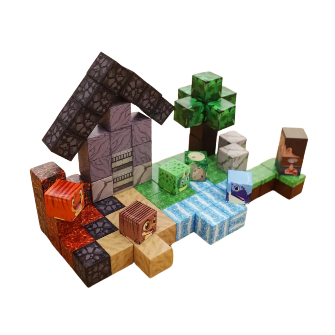 Bloques Magnéticos Cubos Pixel Tipo Minecraft 80 Piezas-0
