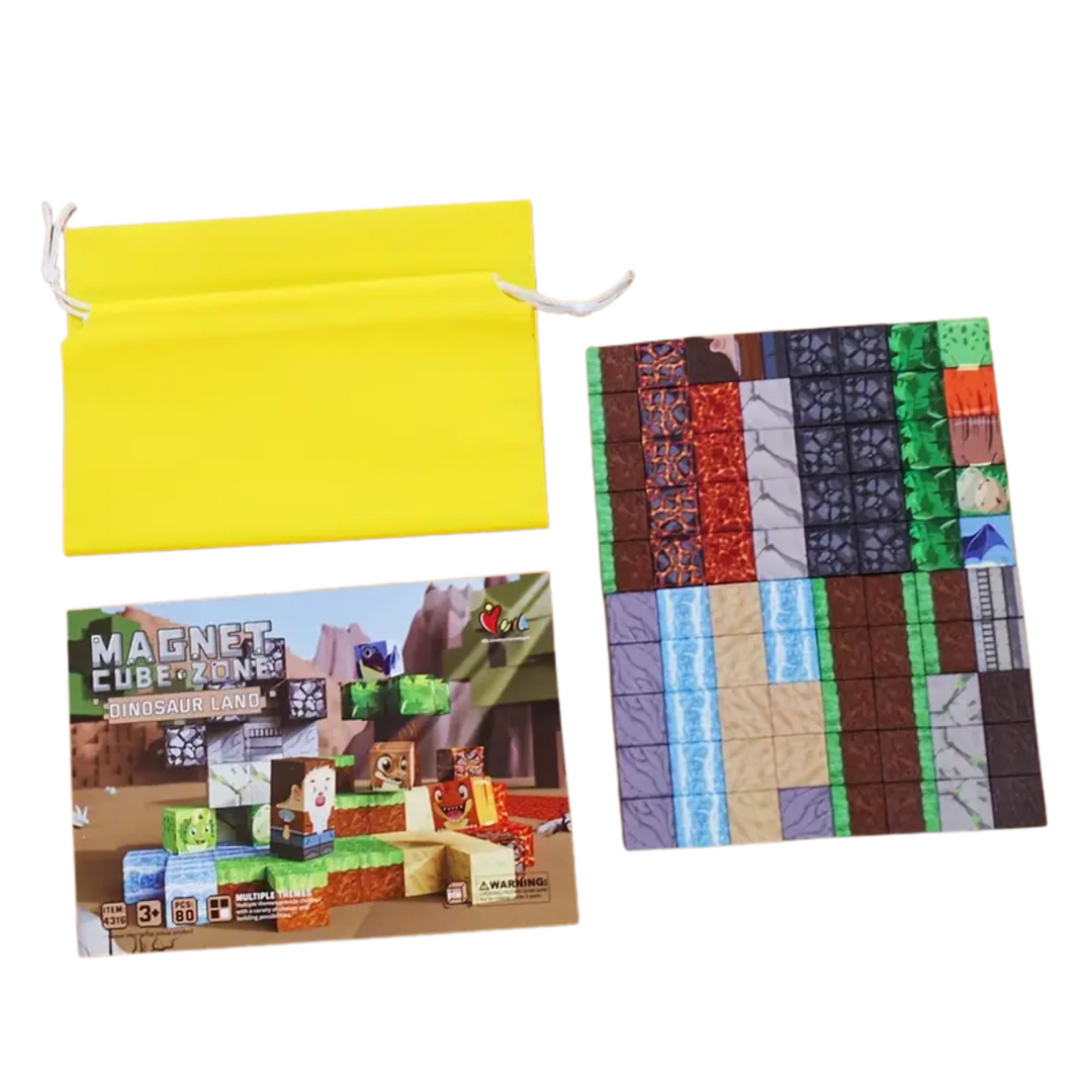 Bloques Magnéticos Cubos Pixel Tipo Minecraft 80 Piezas-3