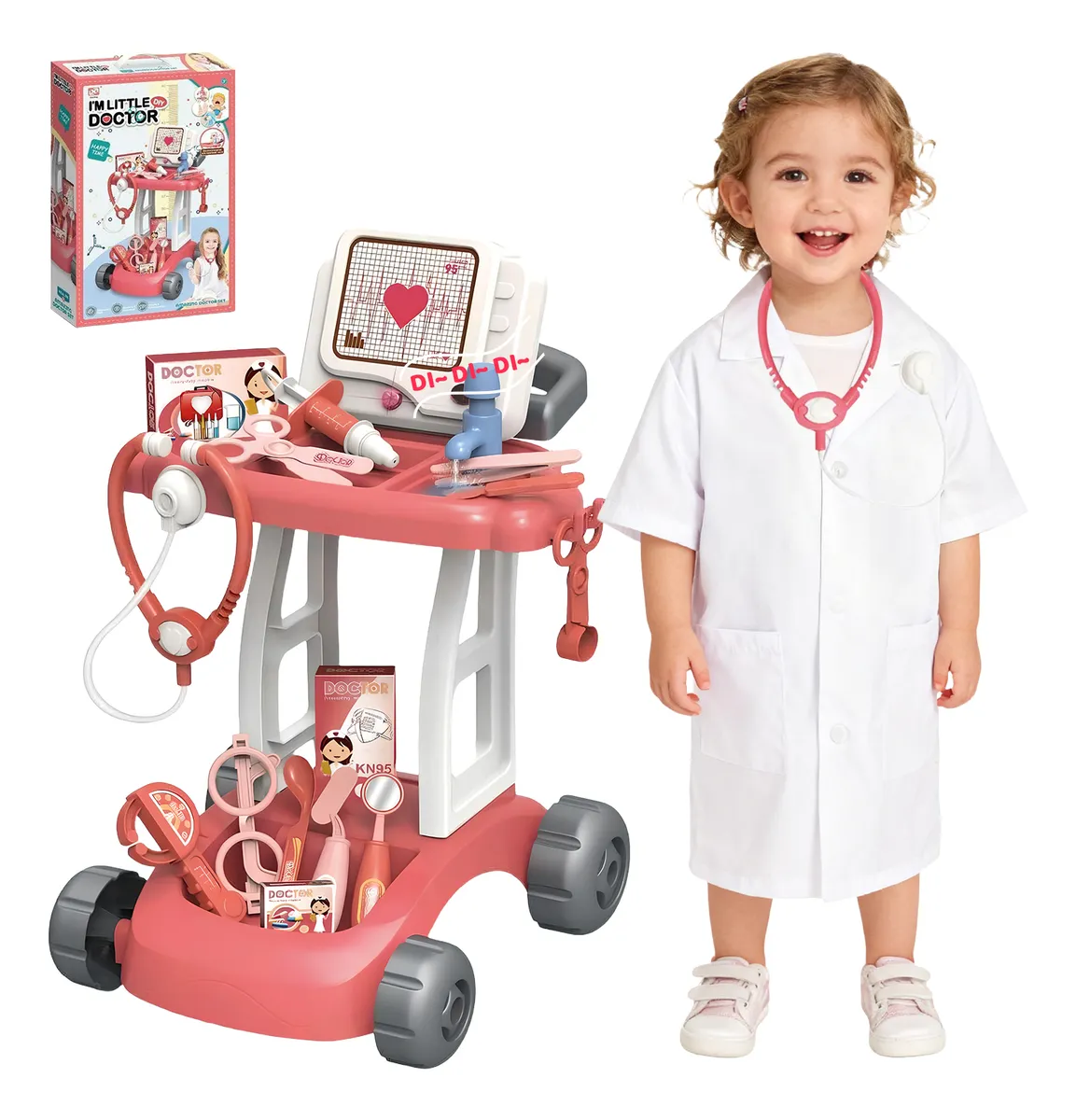 Set Juguete Carrito Doctor Con Luz Y Agua 14 Accesorios-0