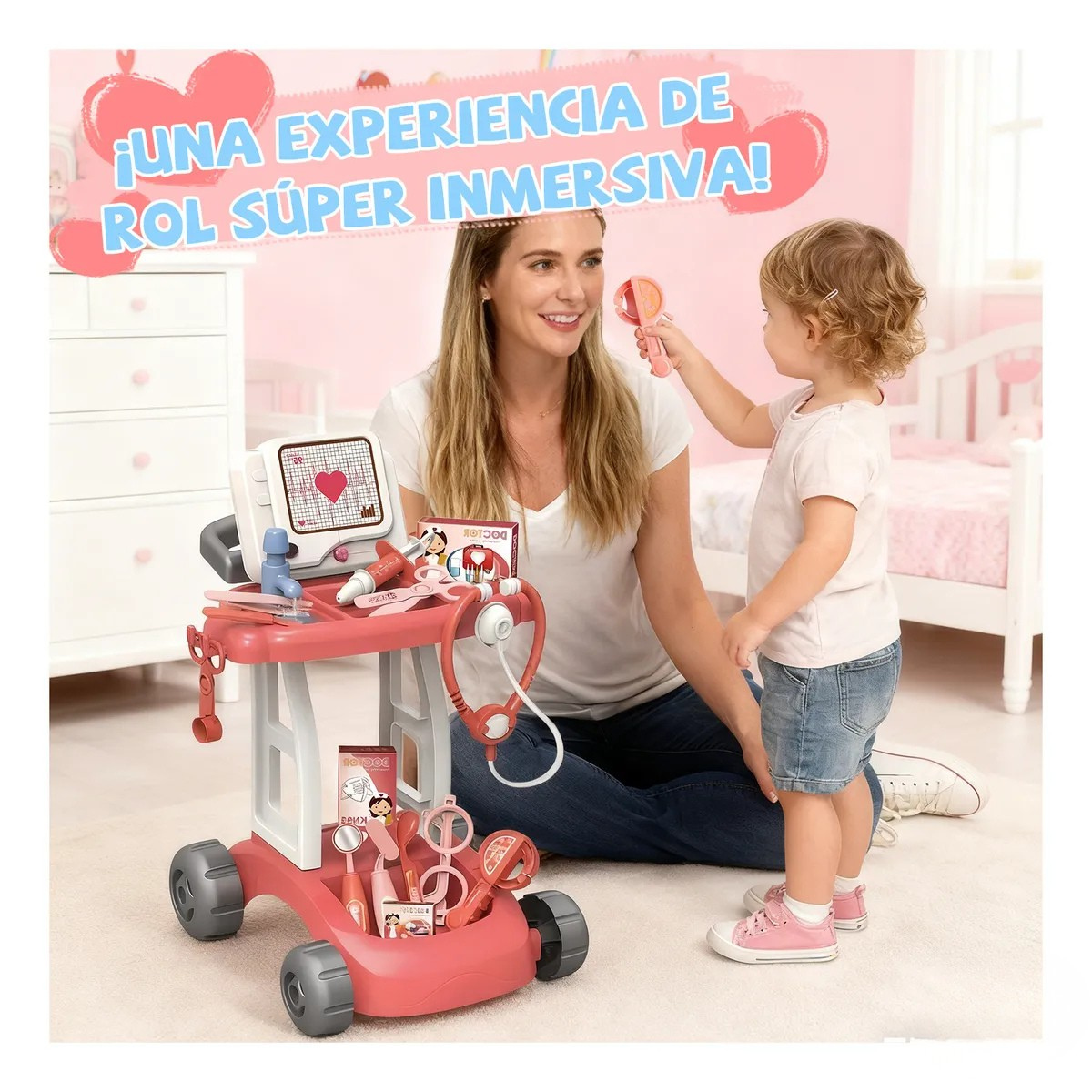 Set Juguete Carrito Doctor Con Luz Y Agua 14 Accesorios-4