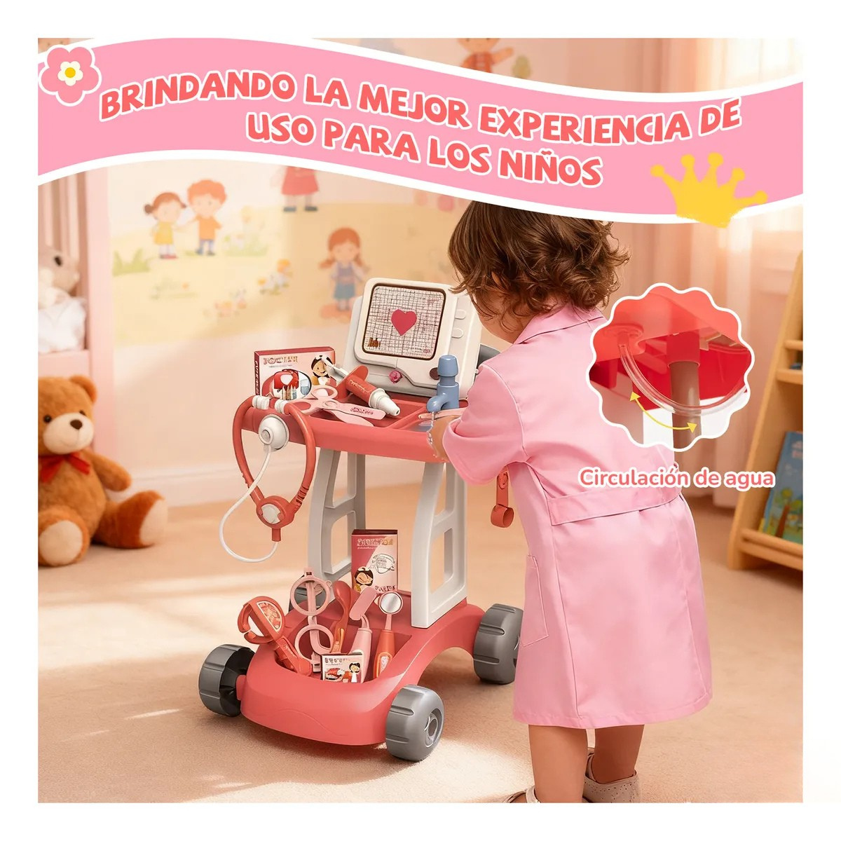 Set Juguete Carrito Doctor Con Luz Y Agua 14 Accesorios-5