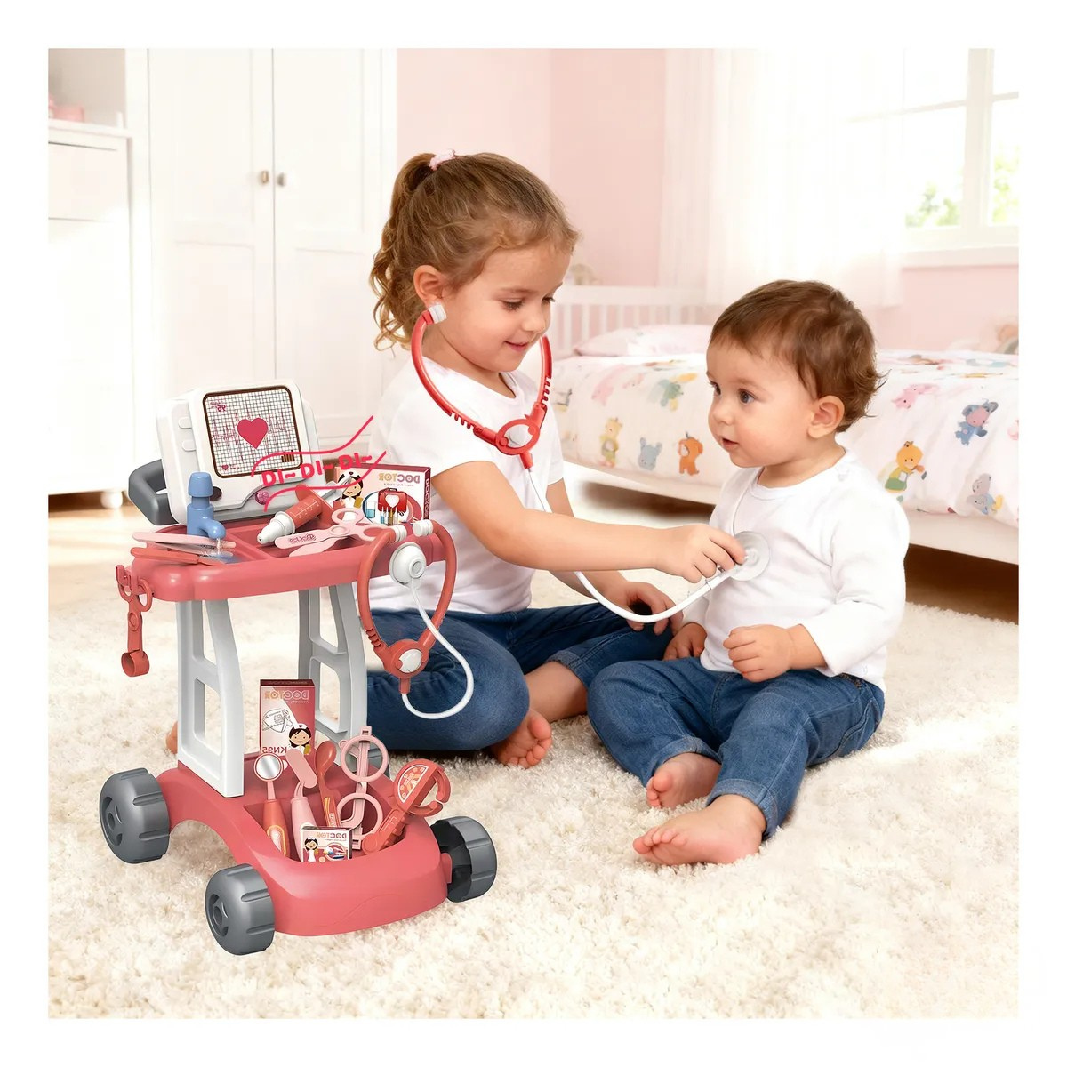 Set Juguete Carrito Doctor Con Luz Y Agua 14 Accesorios-6