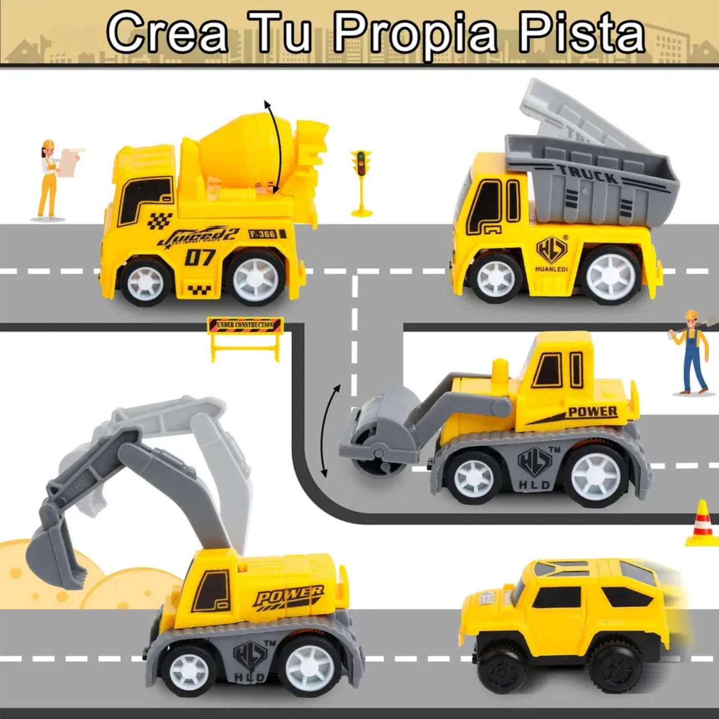 Pista De Auto Rolin Para Nino Bloque Vehiculo Educativo-2