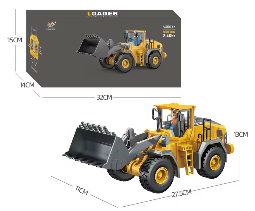 Excavadora Juguete Control Remoto Vehiculo Ingenieria-5