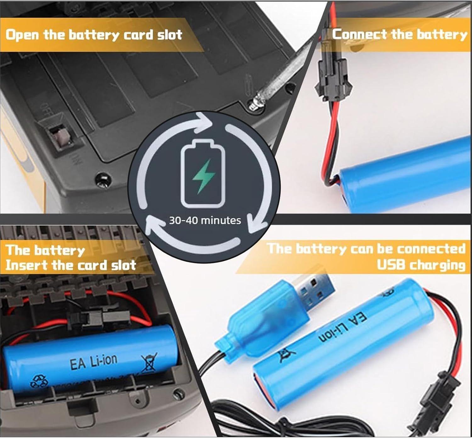 Excavadora Juguete Control Remoto Vehiculo Ingenieria-6