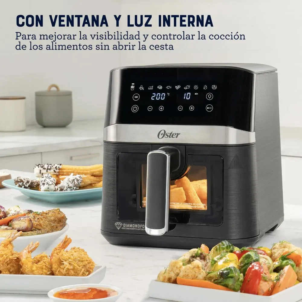 Freidora Aire Oster 4l Diamondforce Digital 10 Programas-4