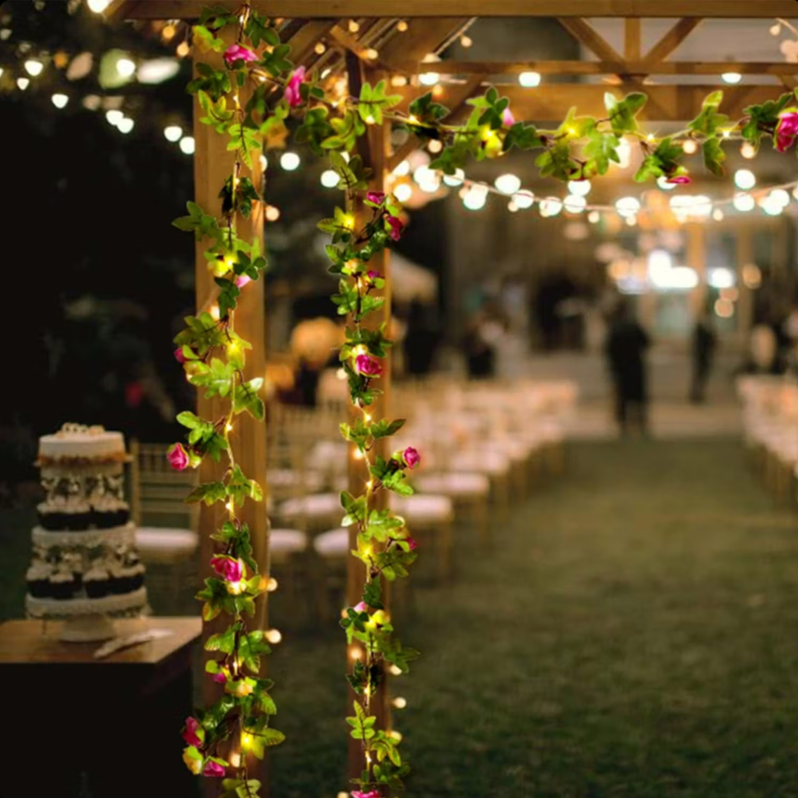 Guirnalda Rositas con Hojas Solar-2