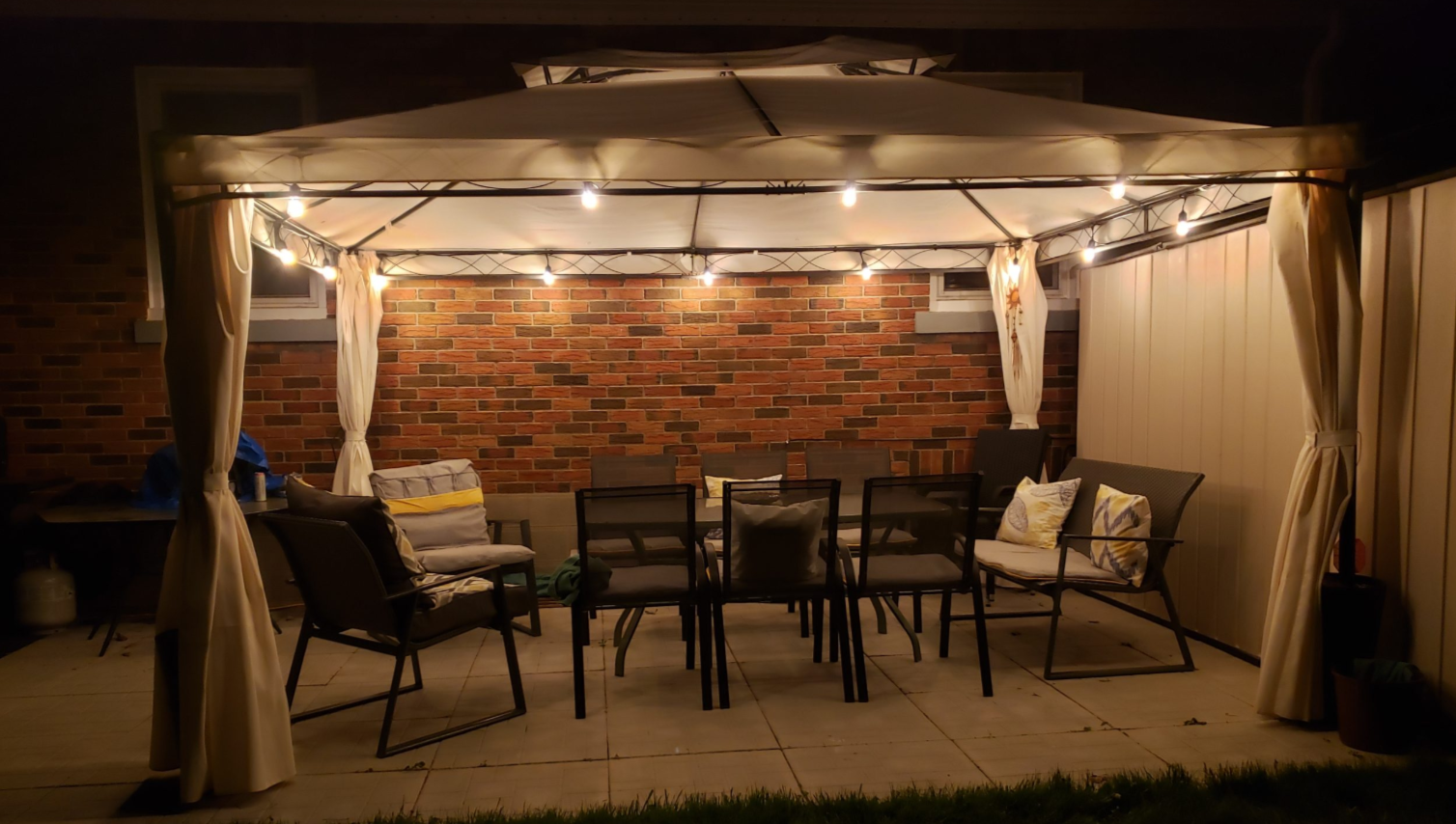 Guirnalda con Panel Solar 10 Ampolletas Cálidas LED Impermeable-2