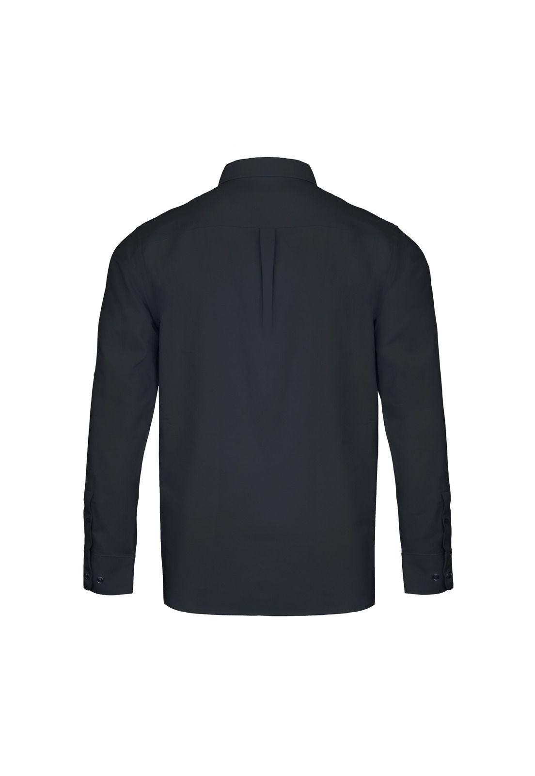 Camisa Trevira Negra Manga Larga Activex-2