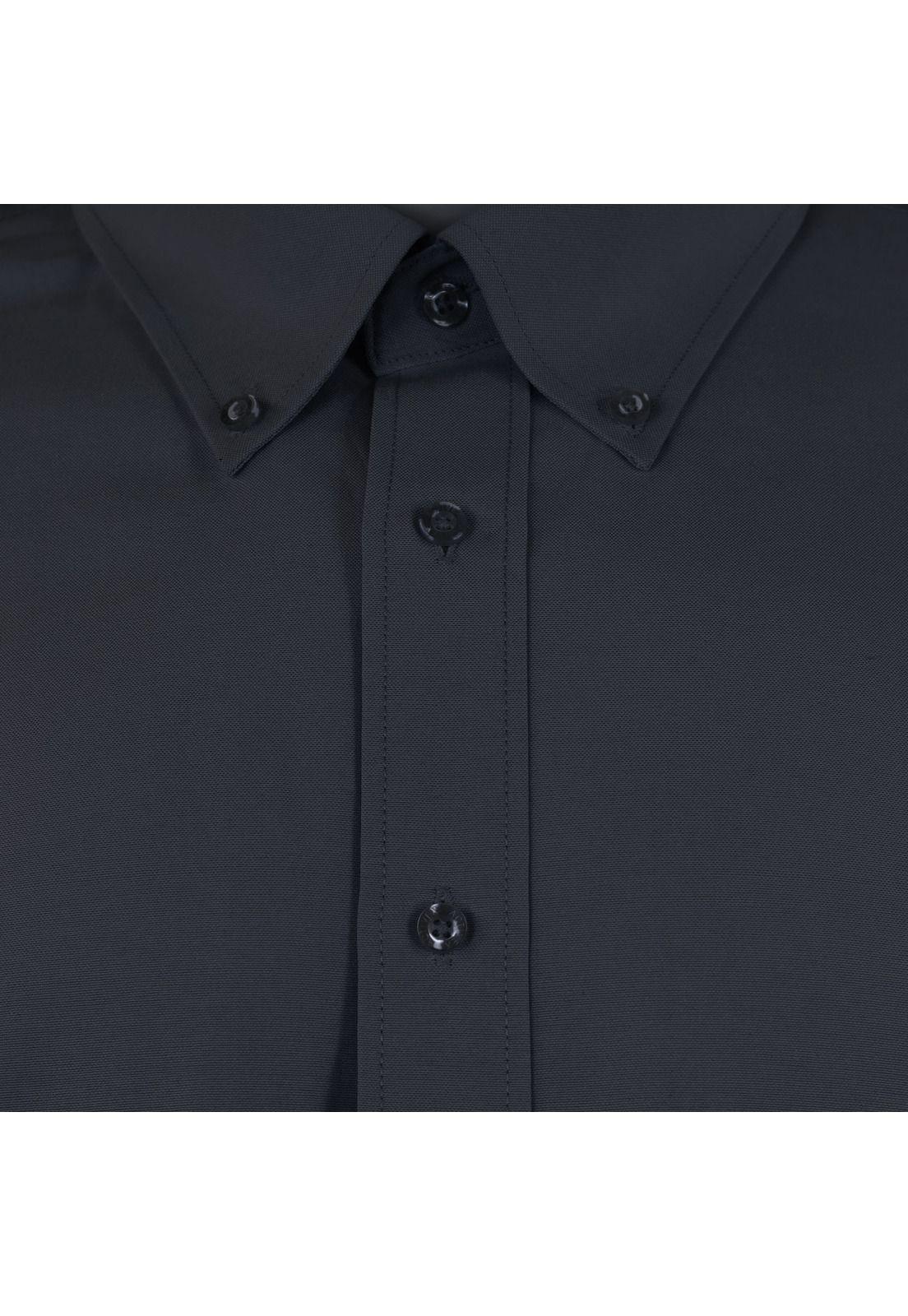 Camisa Trevira Negra Manga Larga Activex-7