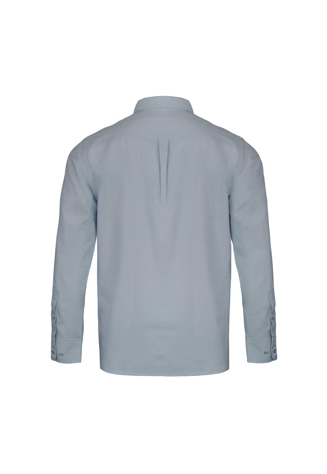 Camisa Oxford Manga Larga Gris UPF 20-2