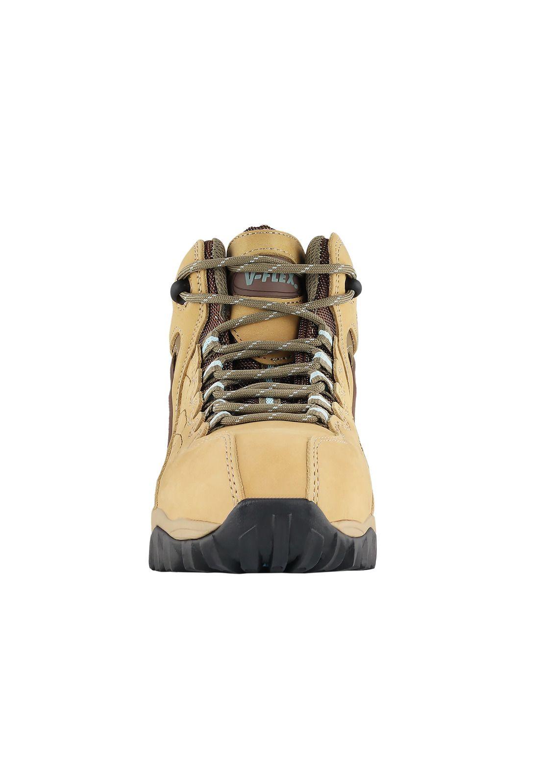 Botín V1 Nobuck Celeste Beige Mujer Vflex-6